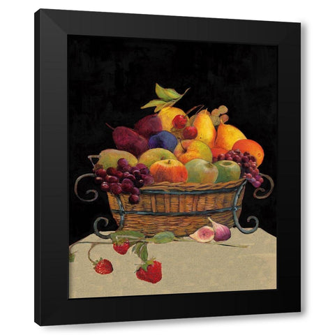 Fruit Basket I Black Modern Wood Framed Art Print with Double Matting by Olson, Charlene
