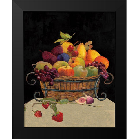 Fruit Basket I Black Modern Wood Framed Art Print by Olson, Charlene