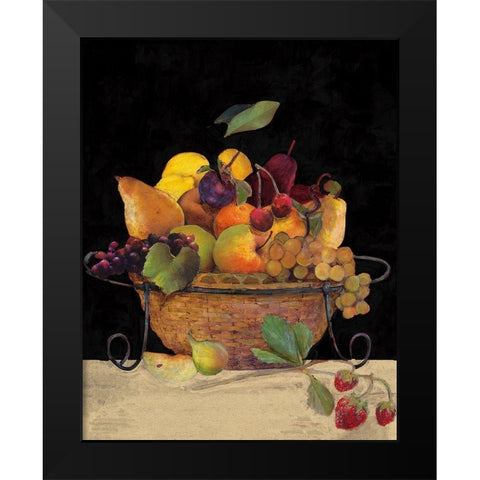 Fruit Basket II Black Modern Wood Framed Art Print by Olson, Charlene