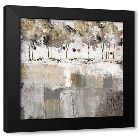Tree Panorama Black Modern Wood Framed Art Print with Double Matting by Tava Studios