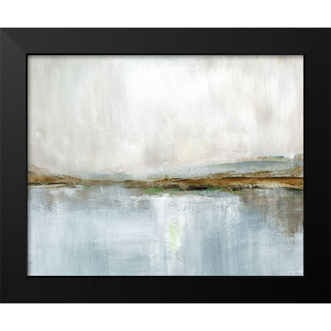 Autumn Coast Black Modern Wood Framed Art Print by Nan