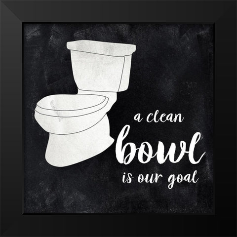 A Clean Bowl Black Modern Wood Framed Art Print by CAD Designs