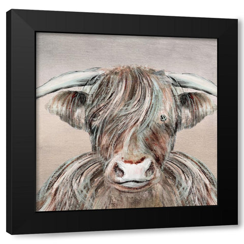 Spice Pasture Black Modern Wood Framed Art Print with Double Matting by Tava Studios