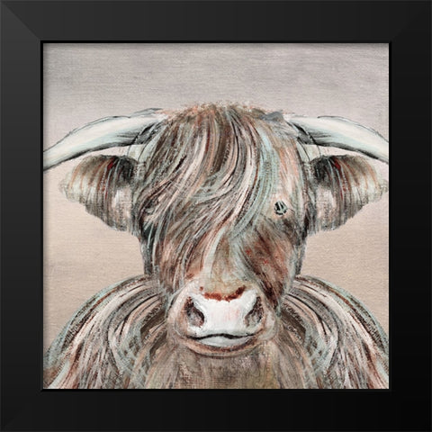 Spice Pasture Black Modern Wood Framed Art Print by Tava Studios