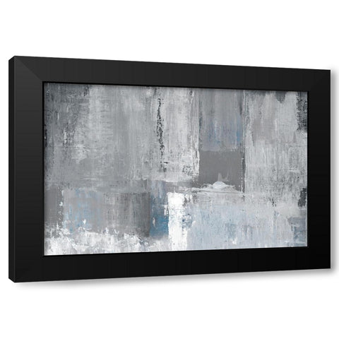 Tranquil Blues Black Modern Wood Framed Art Print by Tava Studios