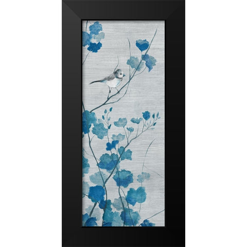 Blue Spring Song I Black Modern Wood Framed Art Print by Tava Studios