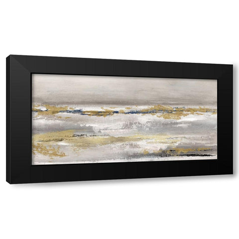 Golden Fog Black Modern Wood Framed Art Print by Tava Studios