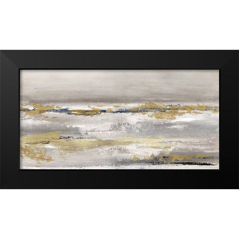 Golden Fog Black Modern Wood Framed Art Print by Tava Studios