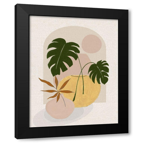 Simple Nature Sunset II Black Modern Wood Framed Art Print with Double Matting by Tava Studios