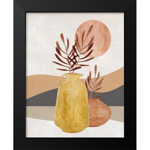 Adobe Moon I Black Modern Wood Framed Art Print by Tava Studios