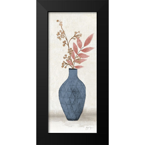 Blush Meadow Picks I Black Modern Wood Framed Art Print by Tava Studios