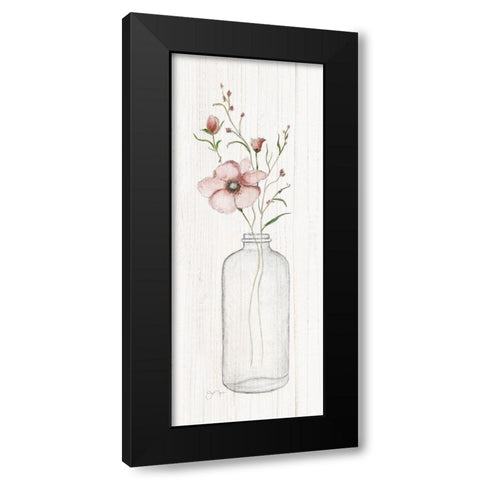 Pretty Pink II Black Modern Wood Framed Art Print by Tava Studios
