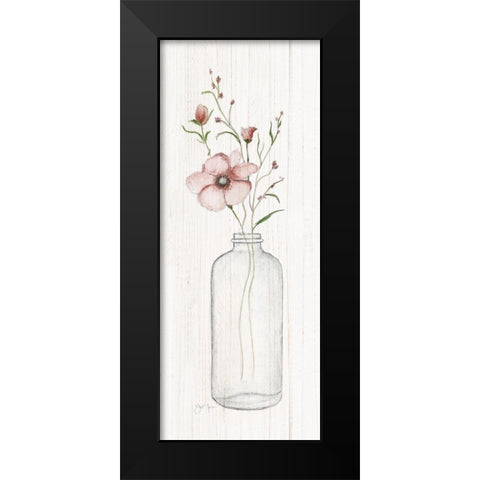Pretty Pink II Black Modern Wood Framed Art Print by Tava Studios