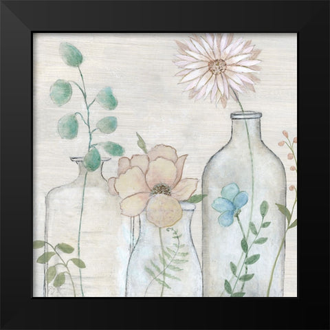 Spring Gathering I Black Modern Wood Framed Art Print by Tava Studios