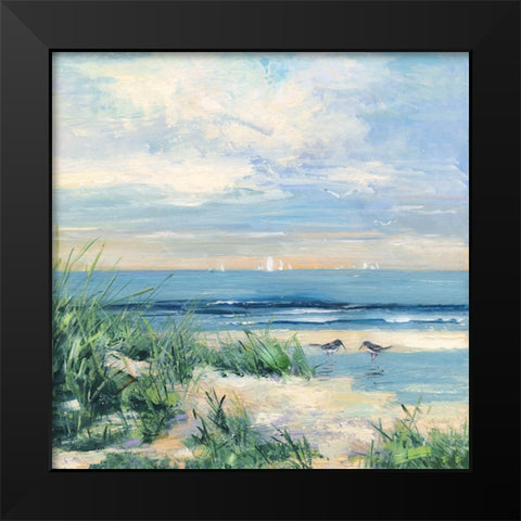 Paradise Coast Black Modern Wood Framed Art Print by Swatland, Sally