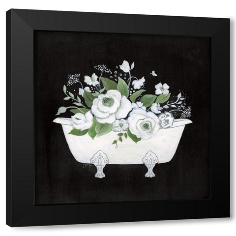 Charming Bath I Black Modern Wood Framed Art Print with Double Matting by Tava Studios