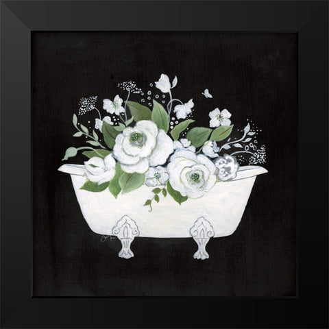 Charming Bath I Black Modern Wood Framed Art Print by Tava Studios