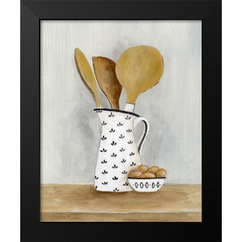 Cottage Kitchen II Black Modern Wood Framed Art Print by Tava Studios