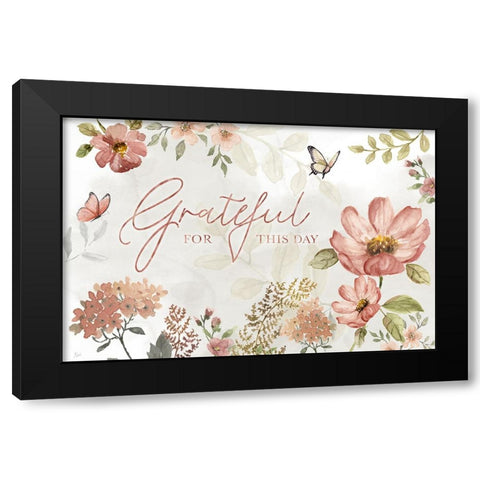 Summers Grateful Black Modern Wood Framed Art Print by Nan