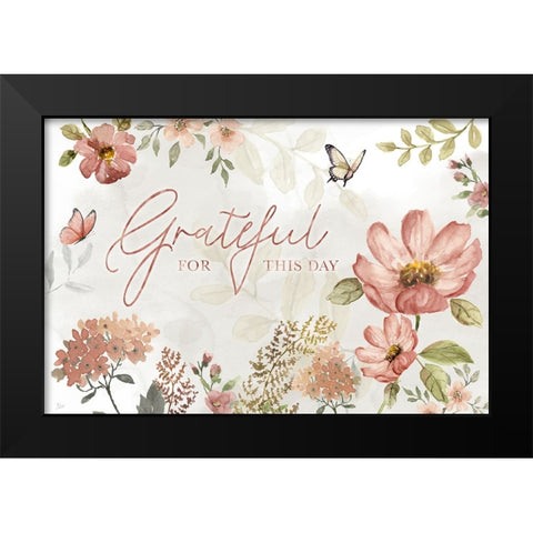 Summers Grateful Black Modern Wood Framed Art Print by Nan
