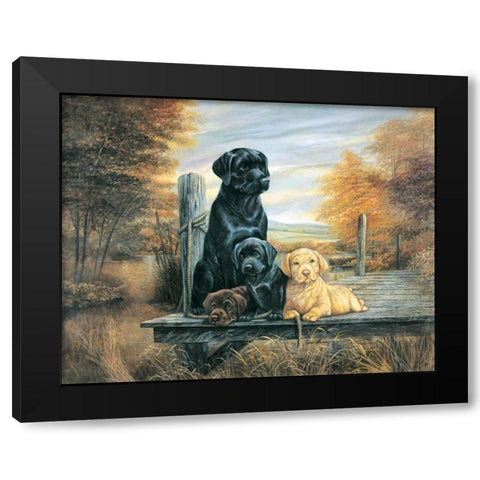 Change of Seasons Black Modern Wood Framed Art Print by Manning, Ruane