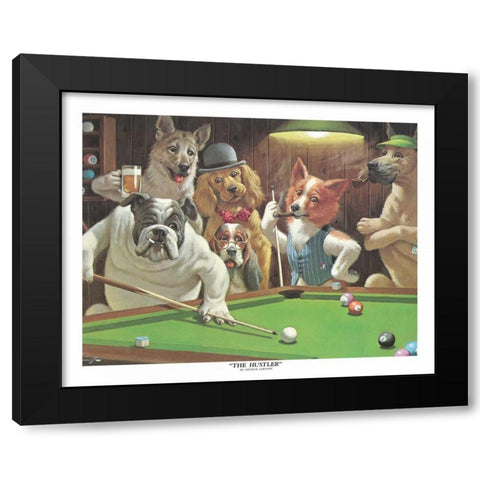 The Hustler Black Modern Wood Framed Art Print by Sarnoff, Arthur