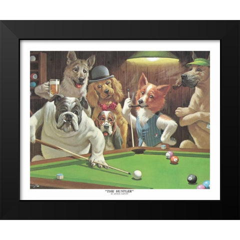 The Hustler Black Modern Wood Framed Art Print by Sarnoff, Arthur