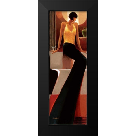 Mystique Black Modern Wood Framed Art Print by Mallett, Keith