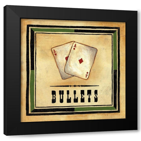 Bullets Black Modern Wood Framed Art Print with Double Matting by Anderson-Tapp, Jocelyne