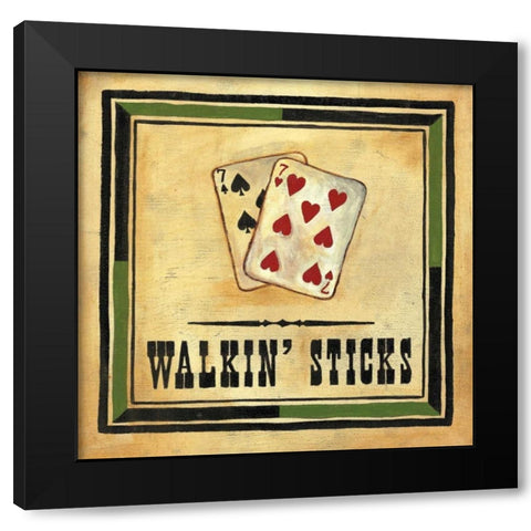 Walkin Sticks Black Modern Wood Framed Art Print with Double Matting by Anderson-Tapp, Jocelyne