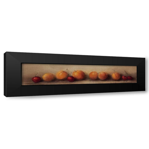 Apricots and Cherries Black Modern Wood Framed Art Print with Double Matting by Levin, Judith