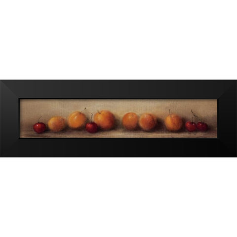 Apricots and Cherries Black Modern Wood Framed Art Print by Levin, Judith