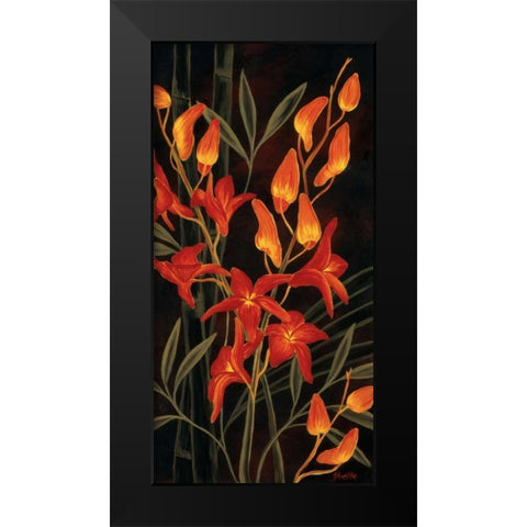 Tropical Glow Black Modern Wood Framed Art Print by St. Amant, Yvette