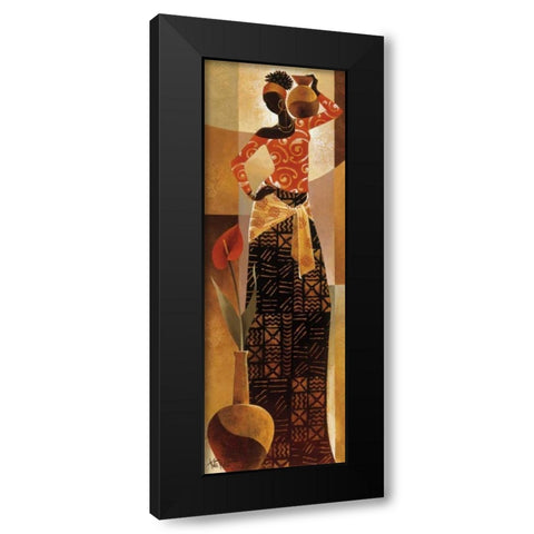 Bahiya Black Modern Wood Framed Art Print with Double Matting by Mallett, Keith