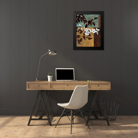 Spring Blossoms I Black Modern Wood Framed Art Print by Mallett, Keith
