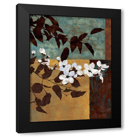 Spring Blossoms I Black Modern Wood Framed Art Print by Mallett, Keith