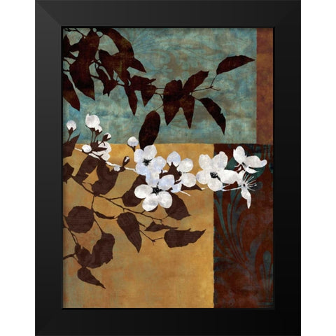 Spring Blossoms I Black Modern Wood Framed Art Print by Mallett, Keith