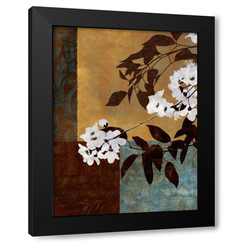 Spring Blossoms II Black Modern Wood Framed Art Print with Double Matting by Mallett, Keith