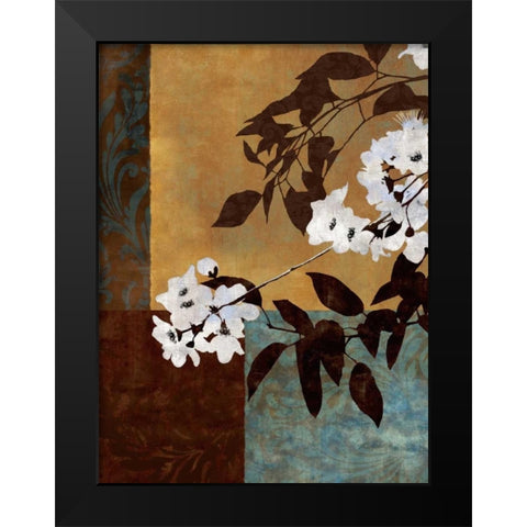 Spring Blossoms II Black Modern Wood Framed Art Print by Mallett, Keith