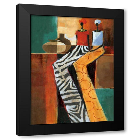 Harmony II Black Modern Wood Framed Art Print with Double Matting by Mallett, Keith