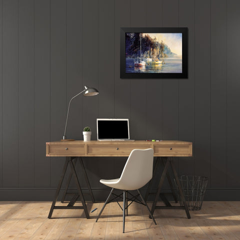 Sunrise Black Modern Wood Framed Art Print by Holland, Kiff