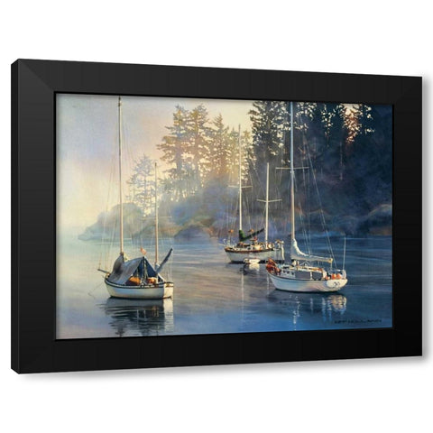 Serenity Black Modern Wood Framed Art Print by Holland, Kiff