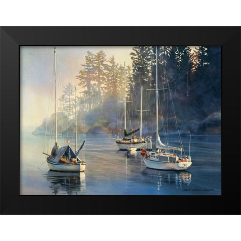 Serenity Black Modern Wood Framed Art Print by Holland, Kiff