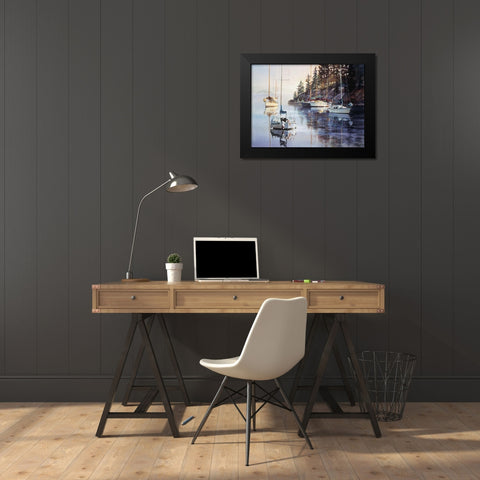 Tranquility Black Modern Wood Framed Art Print by Holland, Kiff