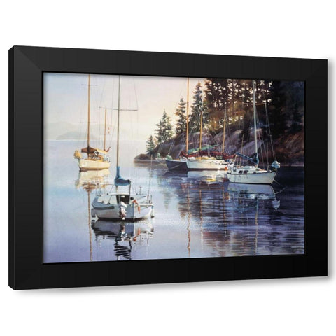 Tranquility Black Modern Wood Framed Art Print by Holland, Kiff