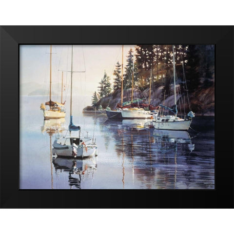 Tranquility Black Modern Wood Framed Art Print by Holland, Kiff