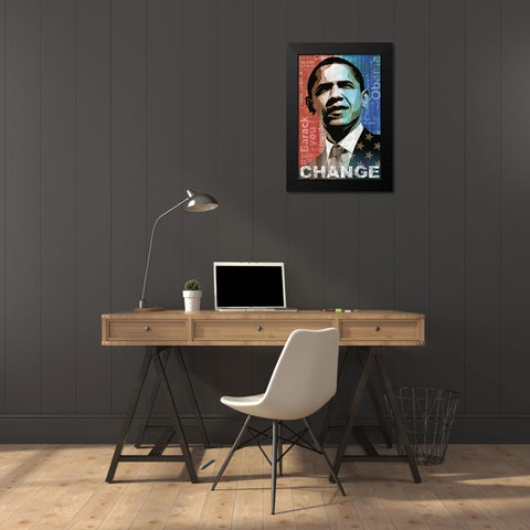 Change Black Modern Wood Framed Art Print by Mallett, Keith