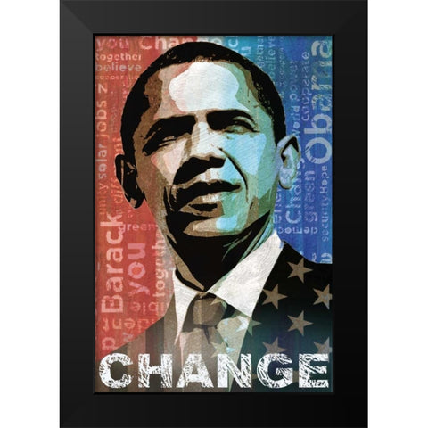 Change Black Modern Wood Framed Art Print by Mallett, Keith