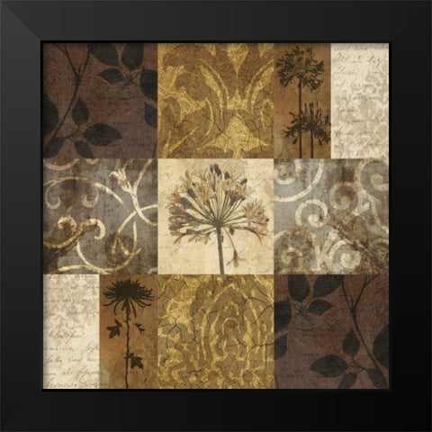 Floral and Still Life Nine Patch Black Modern Wood Framed Art Print by Mallett, Keith