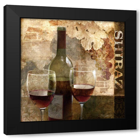 Shiraz Black Modern Wood Framed Art Print with Double Matting by Mallett, Keith